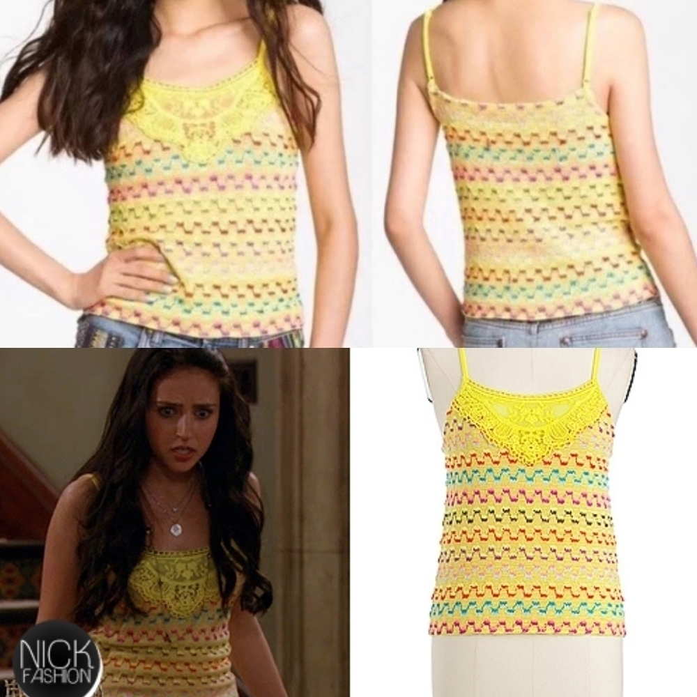 RETRO Free People Heartbreak Rochelle Crochet Knit Boho Lace ASOTV Festival Tank
